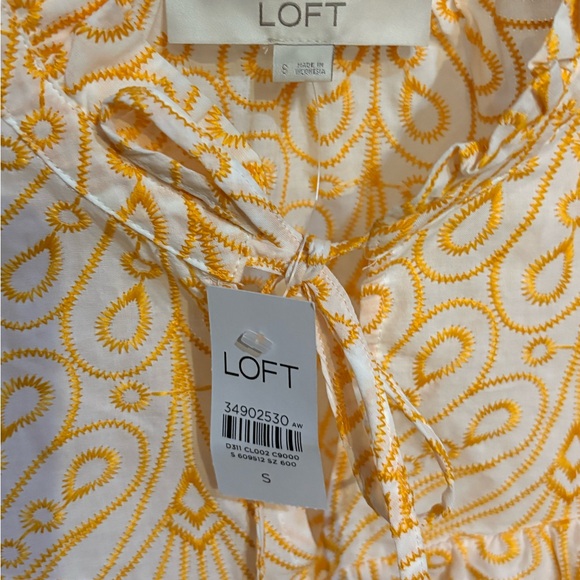 Women's Ruffled Sleeve Top - Yellow Pattern - Picture 3 of 10